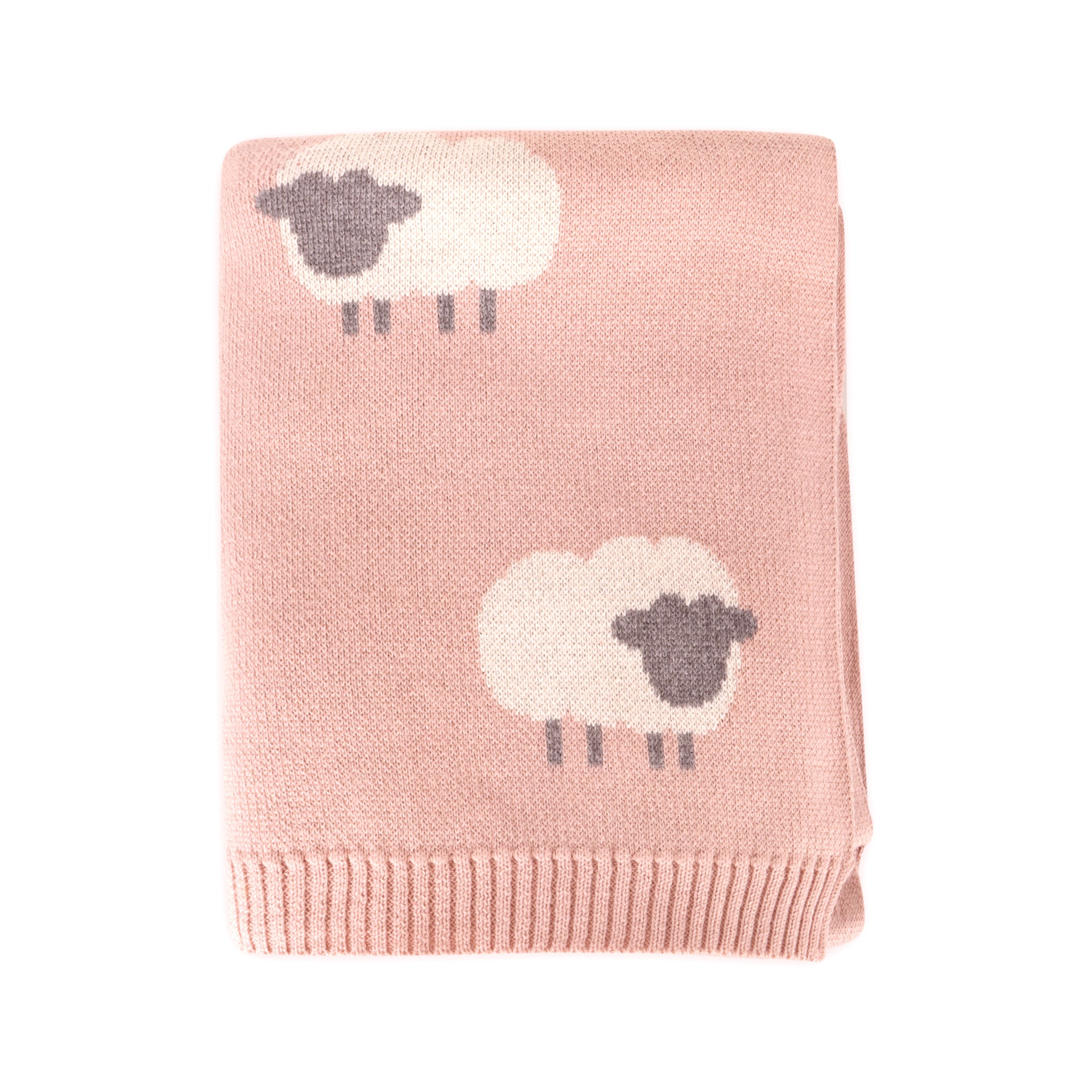 Woolly Lamb 3D - Organic Cotton Jacquard Knit Baby Blanket