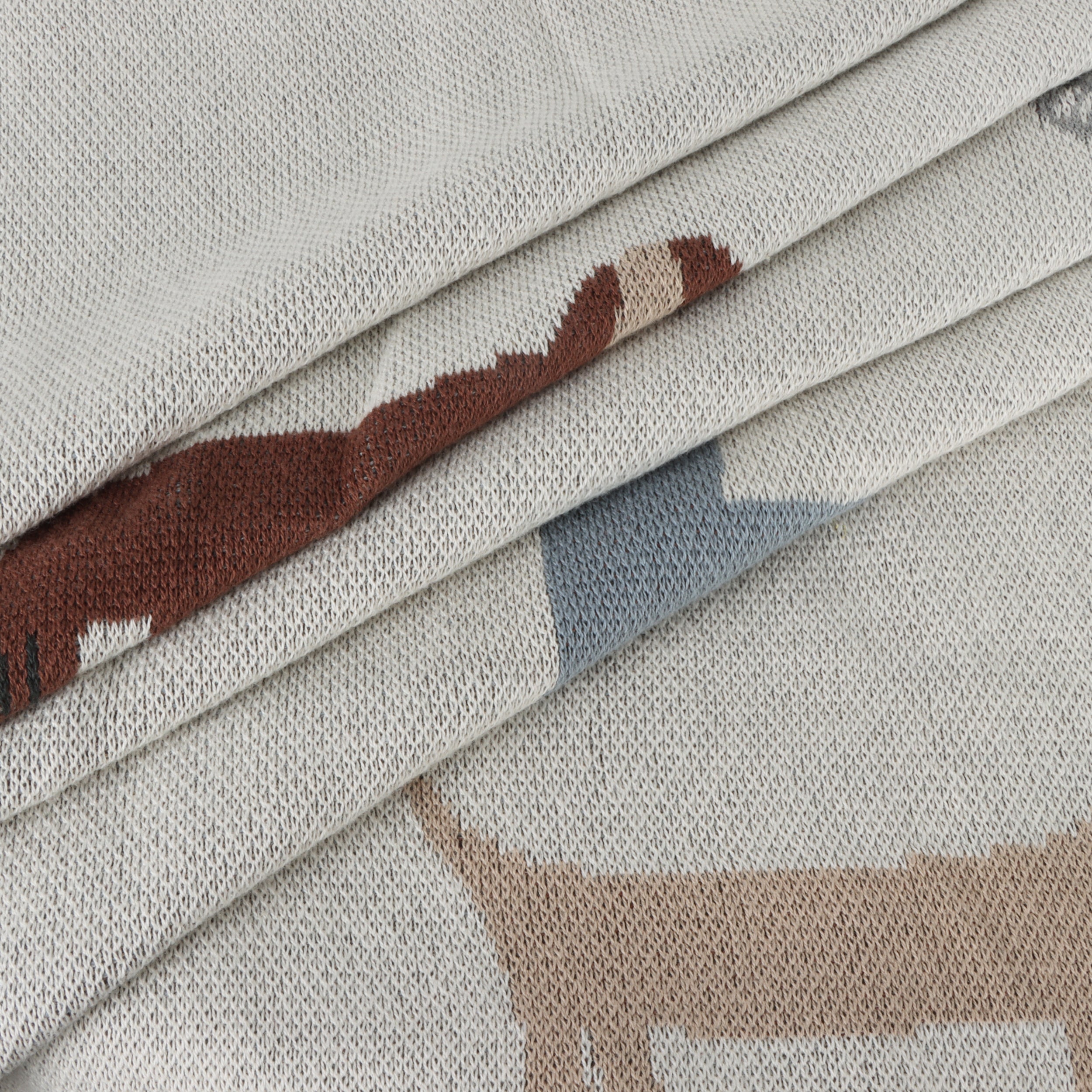 Buddy Dog - Organic Cotton Jacquard Sweater Knit Baby Blankets