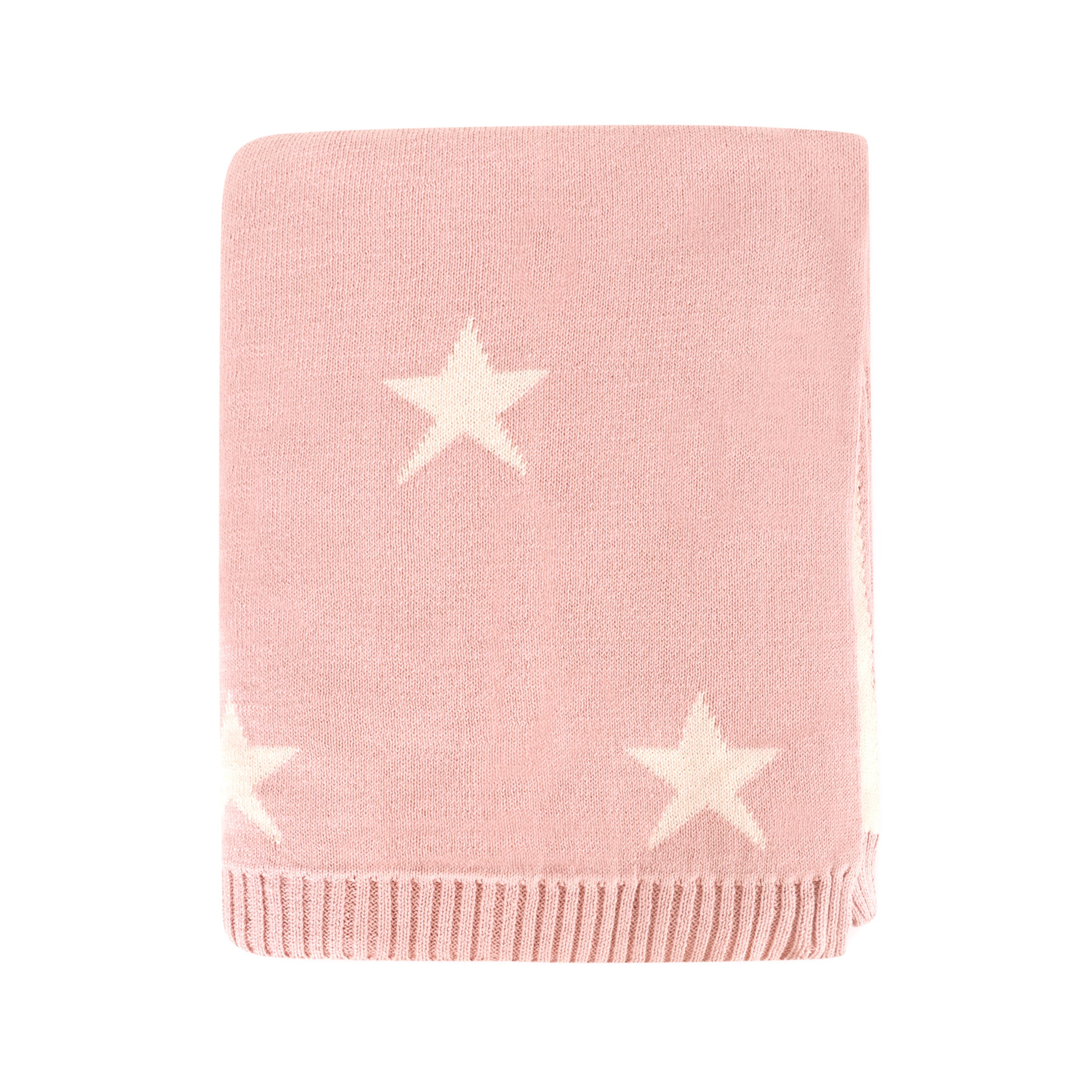 Stars - Reversible Sweater Knit Baby Blankets (Organic Cotton) 3 Colors