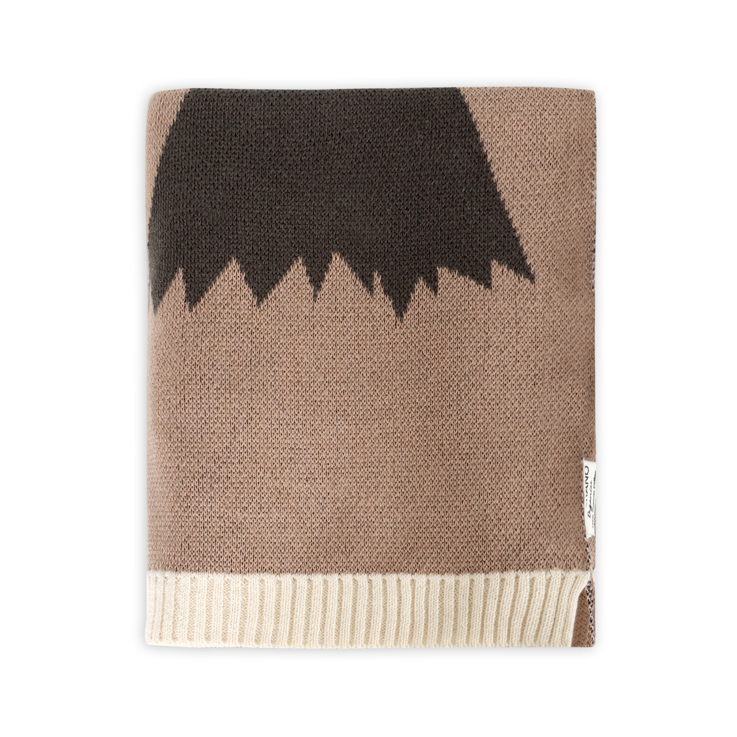 Woodland Bear - Organic Cotton Jacquard Sweater Knit Baby Blanket