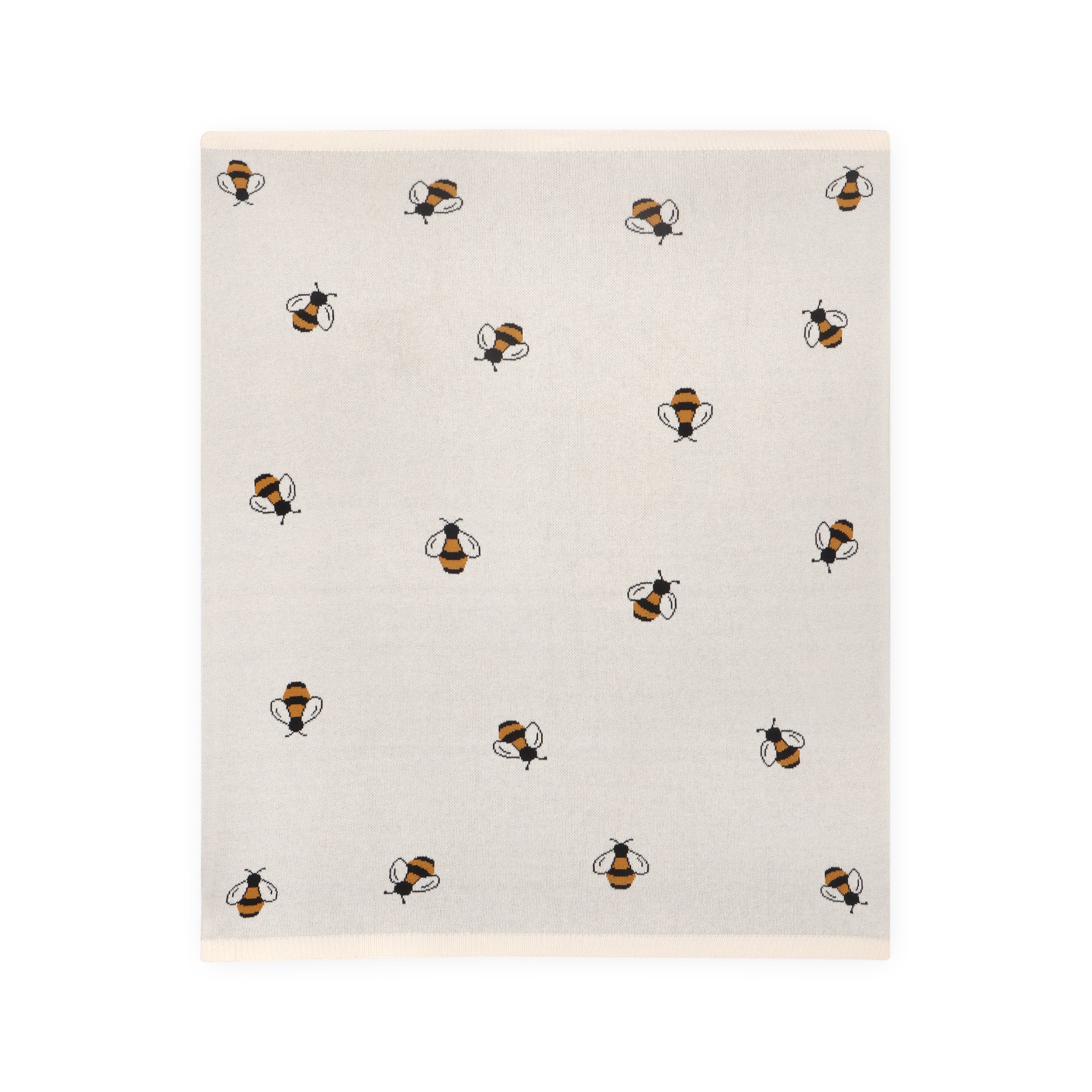 Bees - Jacquard Sweater Knit Baby Blankets (Organic Cotton)