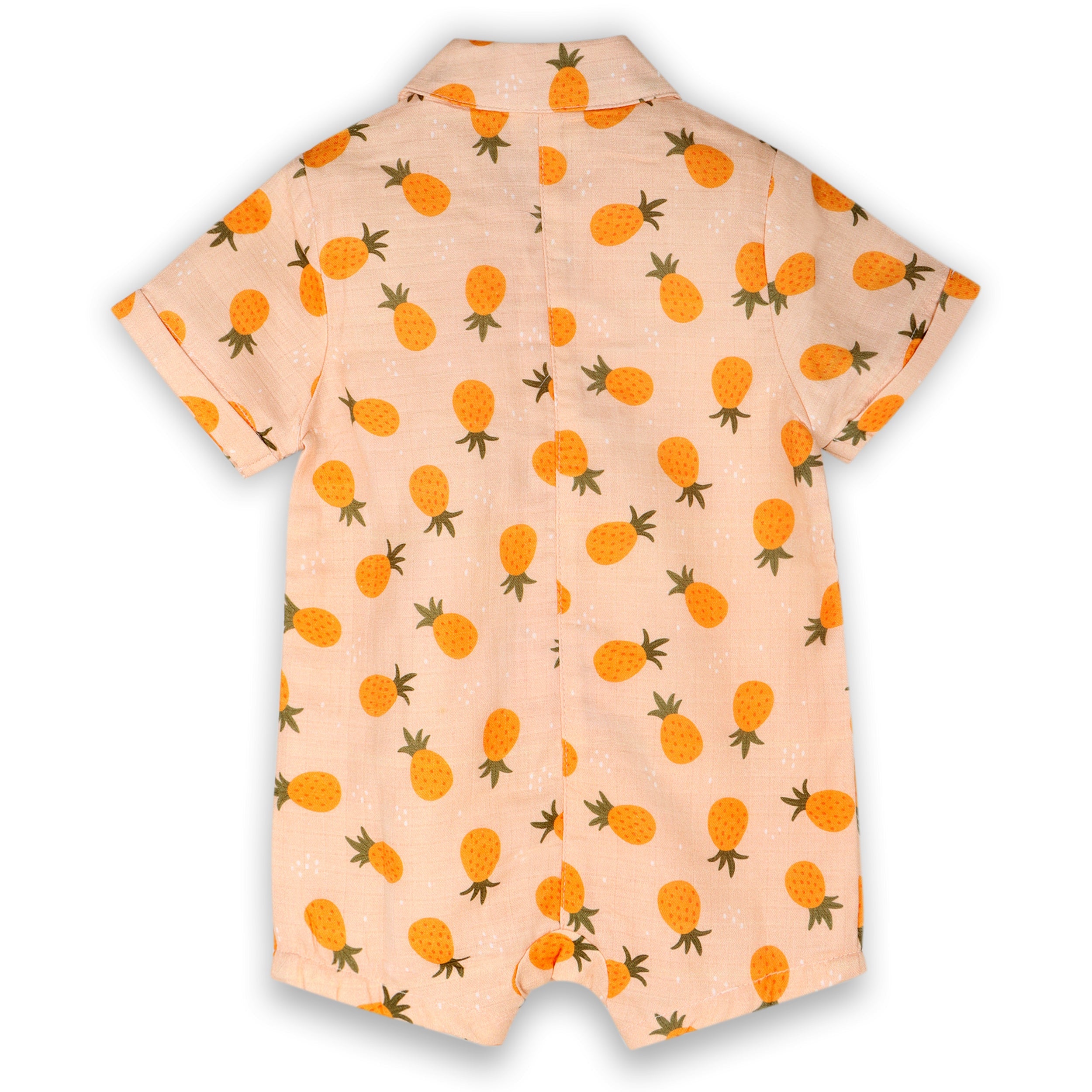 Pineapple Button Playsuit Baby Romper (Organic Muslin)