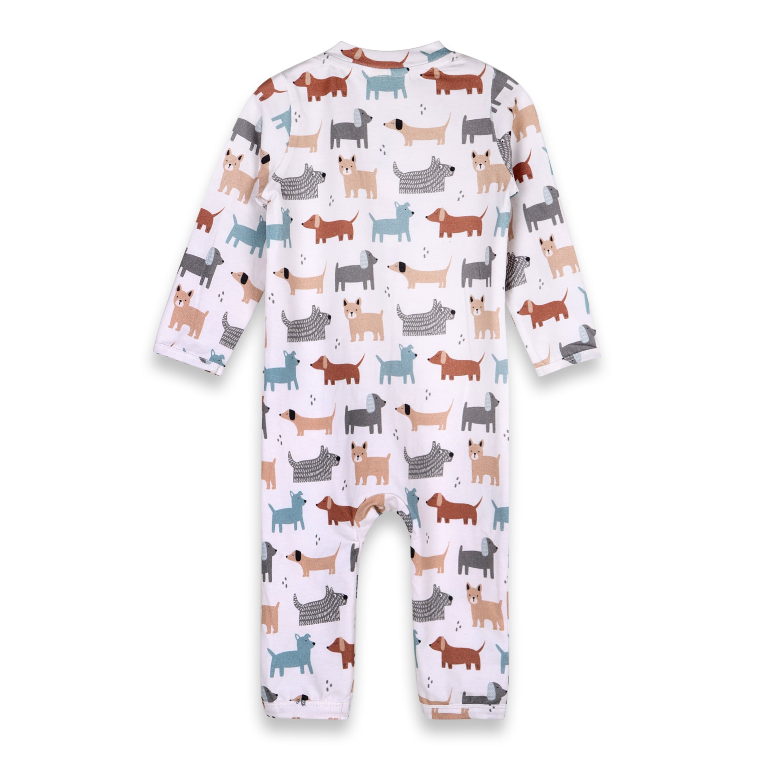Dog Zipper Baby Coverall Jumpsuit (Organic Jersey)
