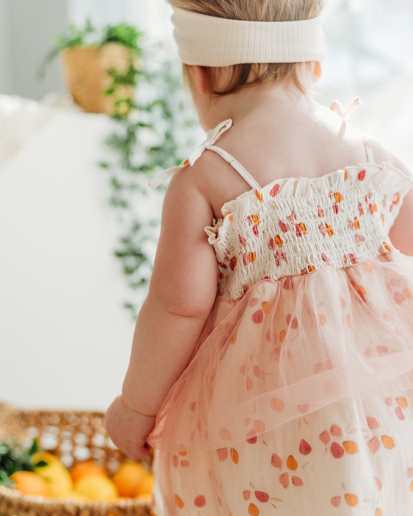 Taya Fruit Smocked Baby Tutu Dress + Bloomer (Organic Cotton)