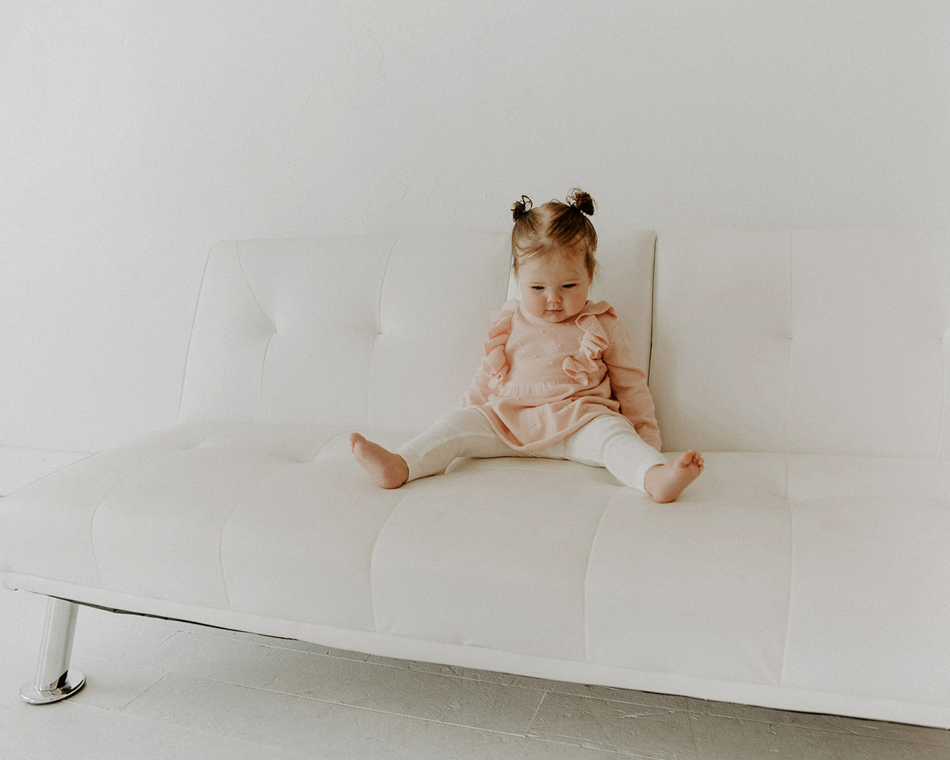 Milan Knit Ruffle & Bobble Baby Girl Dress (2 Colors) - Organic Cotton