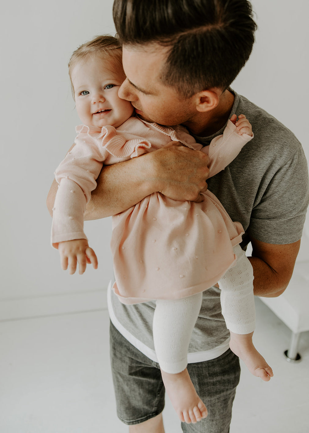 Milan Knit Ruffle & Bobble Baby Girl Dress (2 Colors) - Organic Cotton