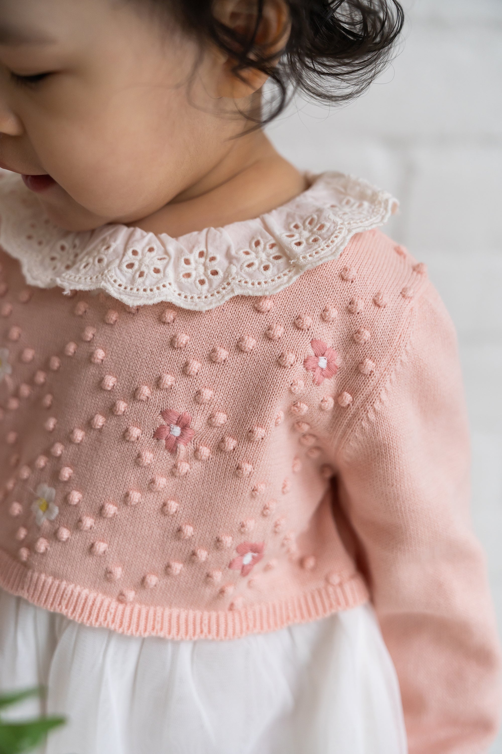 Floral Embroidered Knit Baby Tutu Dress (Organic Cotton) - 2 Colors