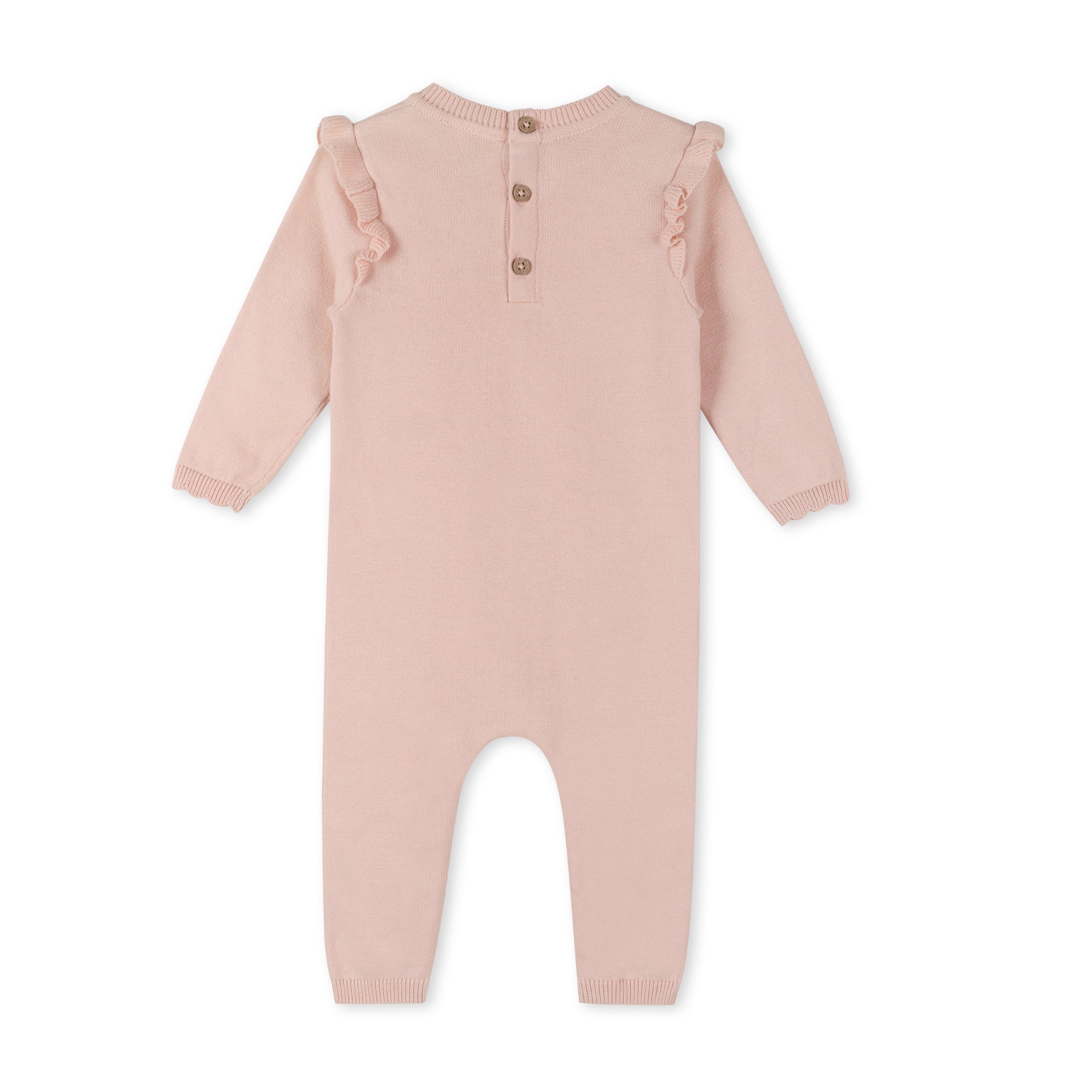 Hearts Jacquard Knit Baby Jumpsuit (Organic Cotton) - 2 Colors