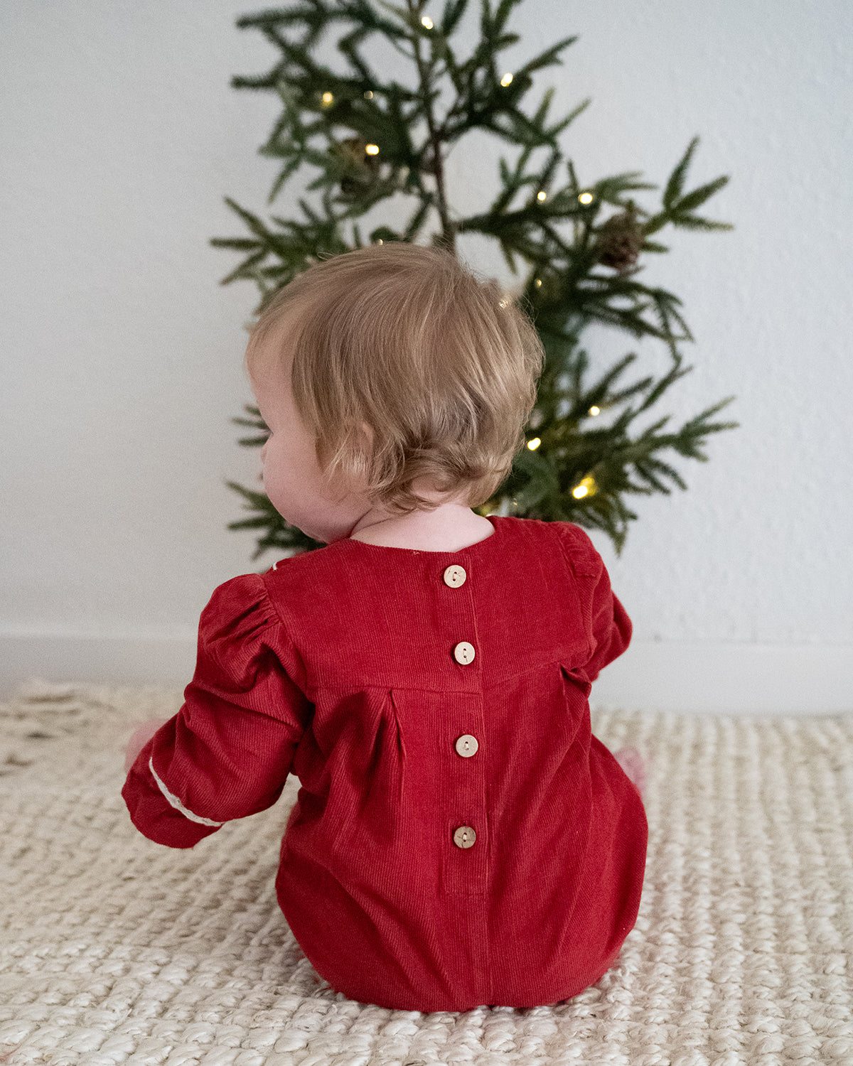 Embroidered Corduroy Baby Jumpsuit (Organic)