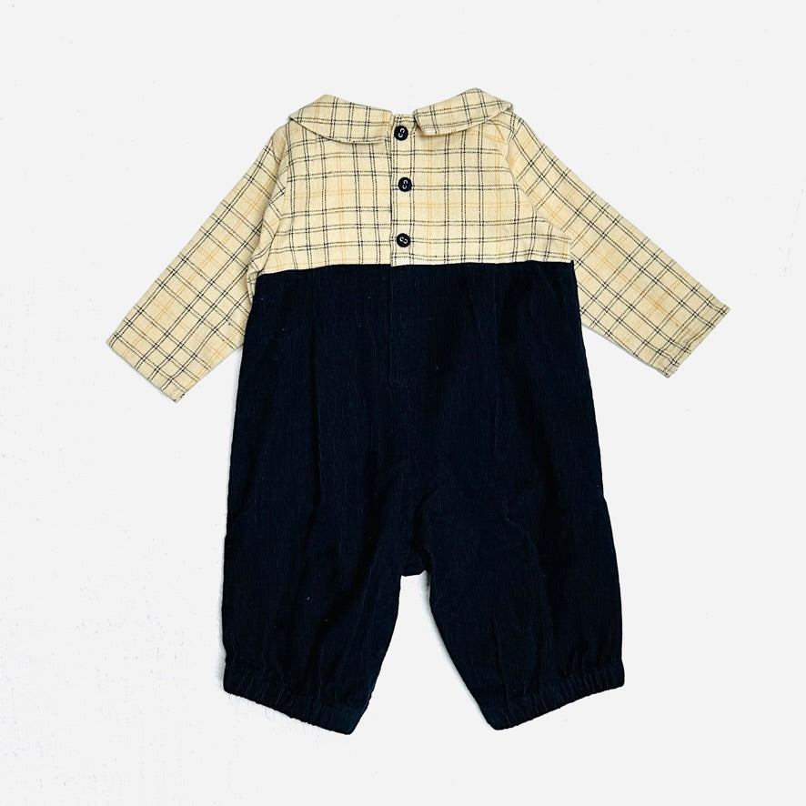 Embroidered Corduroy Baby Coverall Jumpsuit (Organic)
