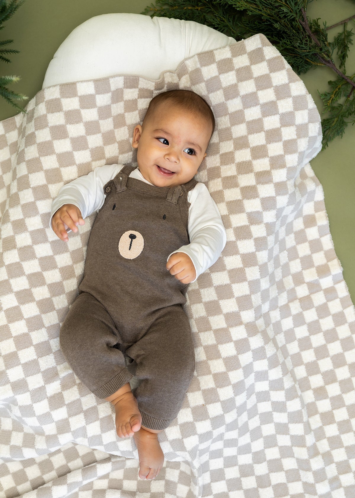 Checkered - Terry Knit Baby Blankets (Organic Cotton) - 2 Colors