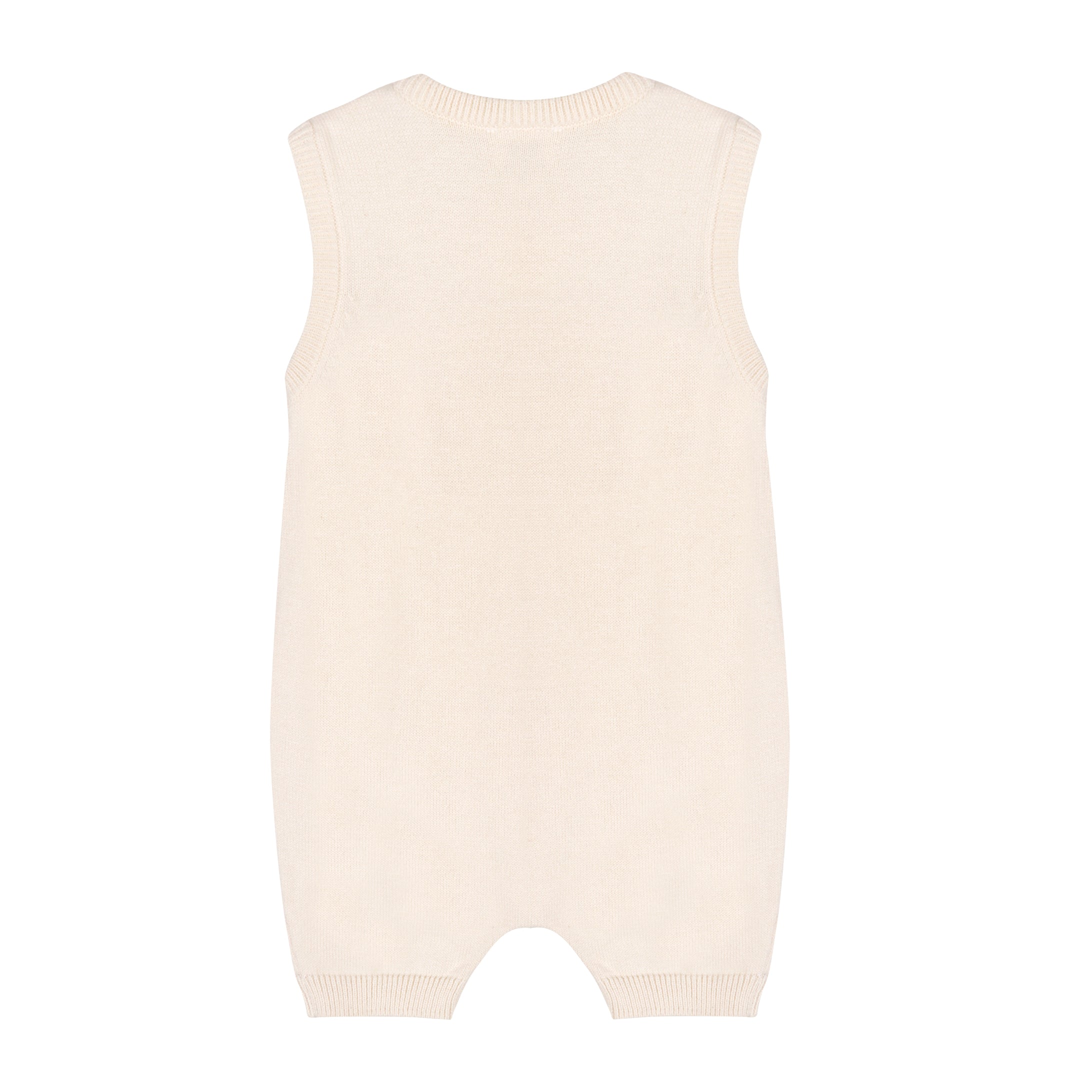 Hearts Pointelle Knit Baby Romper (Organic Cotton)