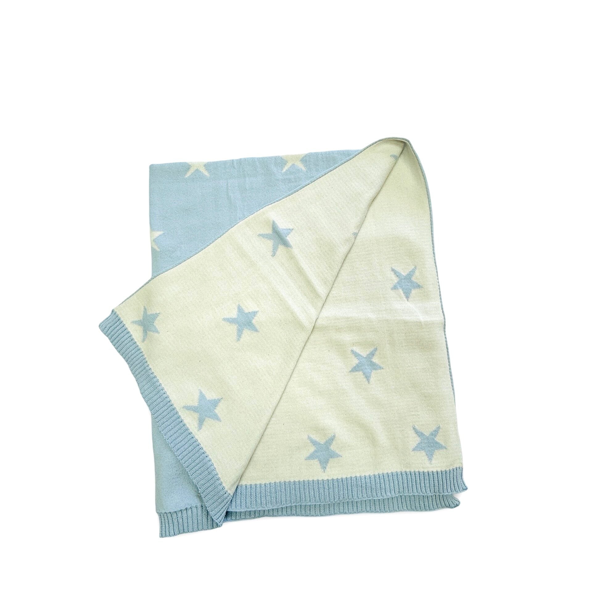 Stars - Reversible Sweater Knit Baby Blankets (Organic Cotton) 3 Colors