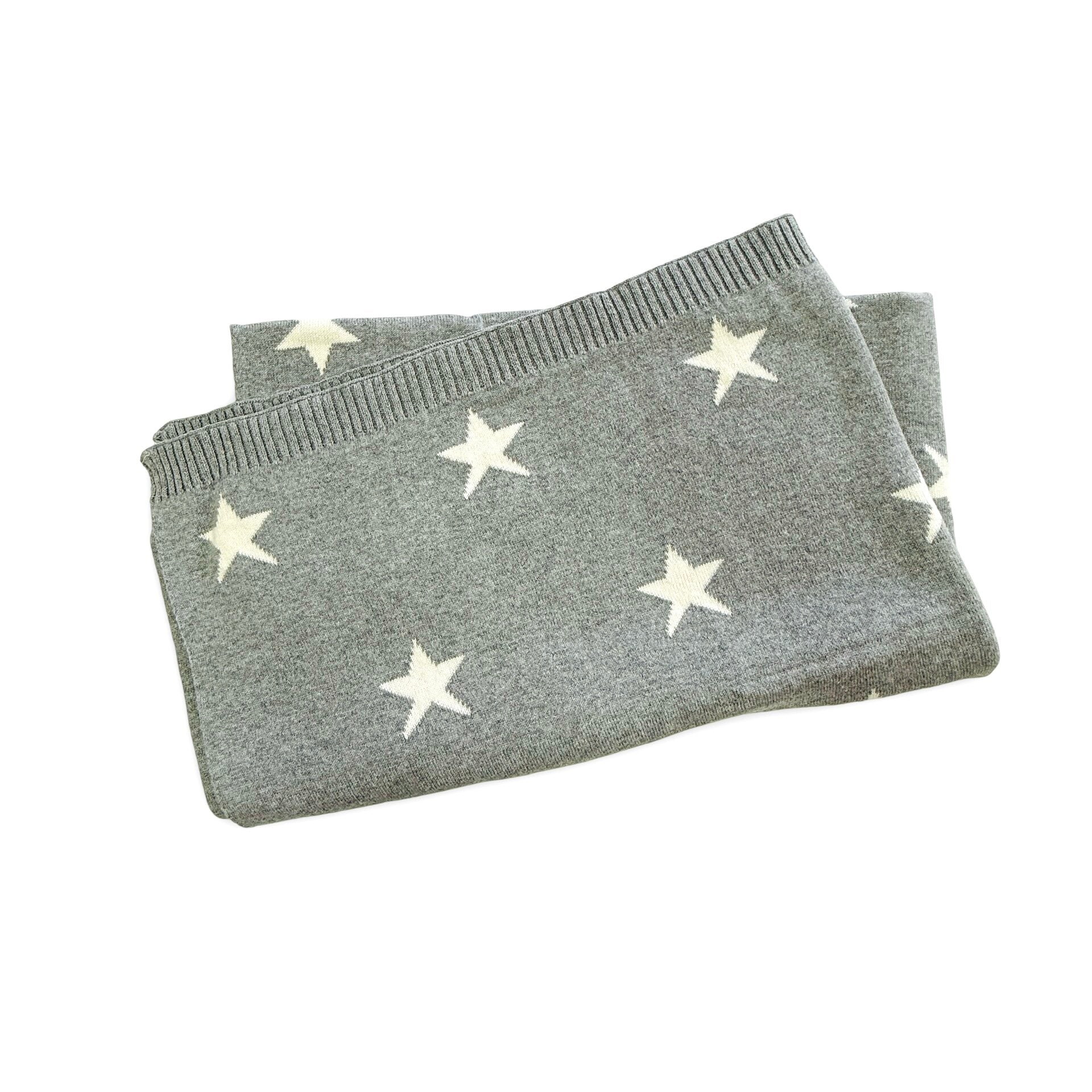 Stars - Reversible Sweater Knit Baby Blankets (Organic Cotton) 3 Colors